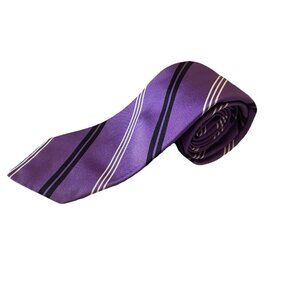 Robert Talbott Carmel Best of Class Tie Hand Sewn Finest Silk Striped Purple USA
